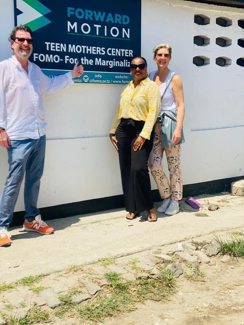 Development partners visiting a FOMO Initiative Teen Mothers Centre